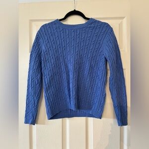 Blue Cable Knit Sweater